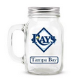 TAMPA BAY RAYS GLASS MASON JAR w/chocolate baseballs